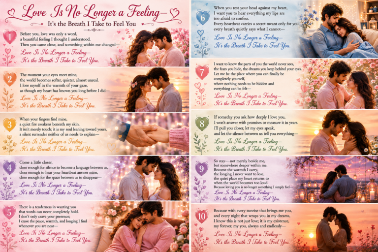 ❤️ Love Is No Longer a Feeling ….